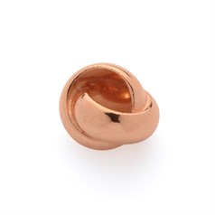 5mm Double Ring Bead Rose Gold Plated Sterling Silver Vermeil