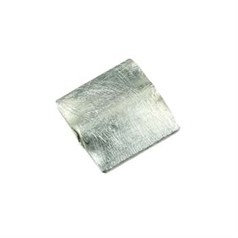 Scratch 10mm square shaped Bead Sterling Silver (STS)