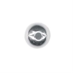 2mm Round Shiny Bead 0.9mm Hole ECO Sterling Silver (STS)