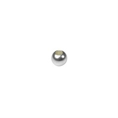 5mm Round Shiny Bead 2.2mm Hole Silver Filled (SF)