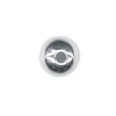 5mm Round Shiny Bead 2.2mm Hole ECO Sterling Silver (STS)