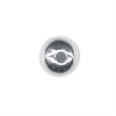 8mm Round Shiny Bead 3.0mm Hole ECO Sterling Silver (STS)