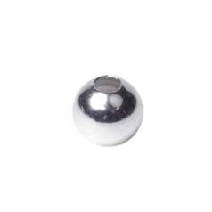 STS Essentials -  8mm  Round Shiny Bead 2.50mm Hole Sterling Silver NETT