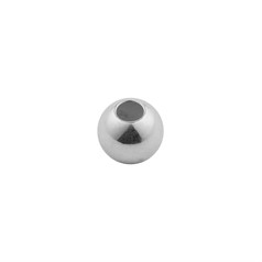 STS Essentials -  3mm  Round Shiny Bead 1.2mm Hole Sterling Silver NETT