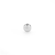 STS Essentials -  2mm  Round Shiny Bead 0.80mm Hole Sterling Silver NETT