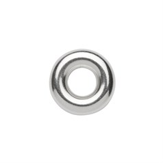 9.2mm Donut Rondel with 3.7mm Hole ECO Sterling Silver