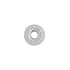 4mm Lazer rondel shaped Bead 1.5mm Hole ECO Sterling Silver (STS)