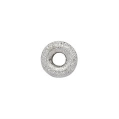 5mm Lazer rondel shaped Bead 1.8mm Hole ECO Sterling Silver (STS)
