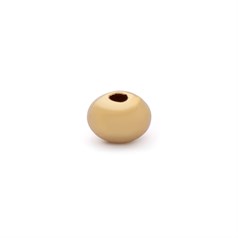 4mm Shiny Saucer shaped Bead 1.4mm Hole Gold Plated Vermeil ECO Sterling Silver (STS)