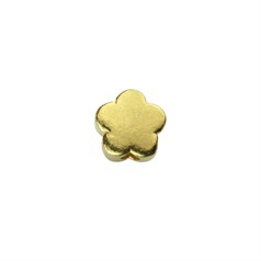 Flower Shape shaped Bead (Horizontal Drilled) 6.5mm Gold Plated Vermeil Sterling Silver