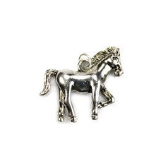 20x22mm Horse Charm Silver Plated