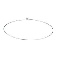 14cm (Diameter) 1.6mm Choker Necklace with Screw Off Ball Silver Plated