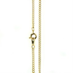 16" Medium Curb Chain Finished Necklace Gold Plated