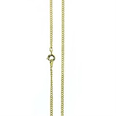 24" Medium Curb Chain Finished Necklace Gold Plated