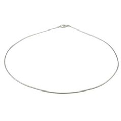 16" Thin Cable Wire Necklace with Trigger Catch Eco Sterling Silver (STS)