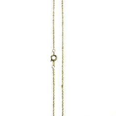 16" Fine Trace Chain Finished Necklace  Gold Plated