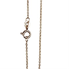 18" Medium Trace Chain Finished Necklace  Rose Gold Plated