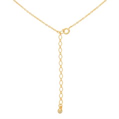 18" Fine Trace Chain Finished Necklace Chain With Extender Gold Plated
