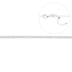 Slider Adjustable to Maximum 18" Trace Chain wire dia 0.30mm Sterling Silver