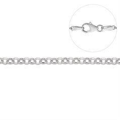 16"  Belcher Chain with Trigger Clasp wire dia 0.25mm ECO Sterling Silver (STS)