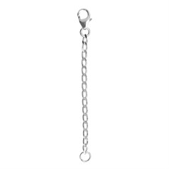 Chain Extender with Trigger Catch 2" Diamond Cut Trace Sterling Silver