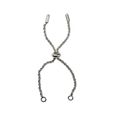 Slider Bracelet - Rope Chain with donut slider bead SP
