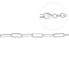 Superior Triangular Paperclip Chain 18" (Hallmarked) ECO Sterling Silver (Anti Tarnish)
