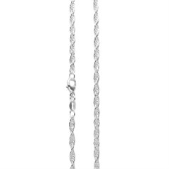 18" POW Rope wire dia 0.40mm Chain ECO Sterling Silver (STS)