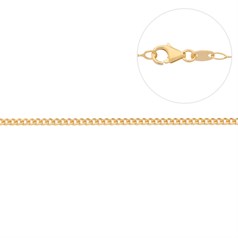 16" Lightweight Curb Chain (link 0.65 x 0.52mm) wire dia 0.20mm Gold Plated Eco Sterling Silver Vermeil