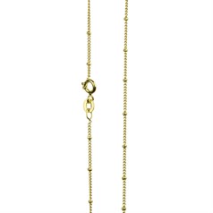 16" Satellite Chain Gold Plated Vermeil Sterling Silver (Extra Durable)