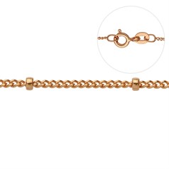 20" Satellite Chain Rose Gold Plated Vermeil Sterling Silver (Extra Durable)