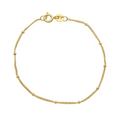 6" Satellite Chain Bracelet Gold Plated Vermeil Sterling Silver (STS)