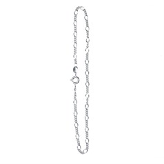 Superior Figaro Chain Anklet 9" Eco Sterling Silver (STS)