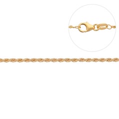 Superior Rope Reduction (Adjustable) Chain 18" ECO Gold Plated Sterling Silver Vermeil
