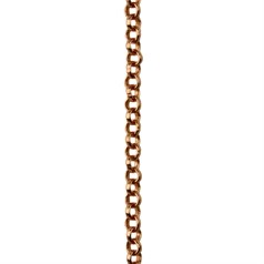 Mini Belcher Chain Link Size 1.9mm Loose by the Metre Copper Plated Anti Tarnish