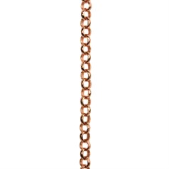 Belcher Chain Link Size 2.8mm Loose by the Metre Copper Plated Anti Tarnish