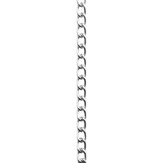 Elongated Curb Chain  Loose Chain by the Metre Silver Plated