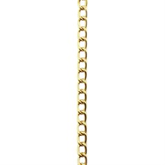 Elongated Curb Chain  Loose Chain by the Metre Gold Plated