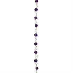 Amethyst Chain Loose by the Metre Sterling Silver (STS)