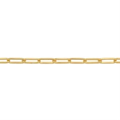 Mini Rectangle Trace Chain Loose By the Metre Gold Plated ECO Superior Sterling Silver Vermeil