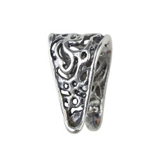 Filligree 14x8mm Pinch Bail Sterling Silver (STS)