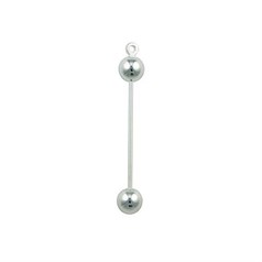 Add-A-Bead Pendant Long (35mm) Silver Plated
