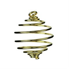Spiral Pendant 14mm Gold Plated