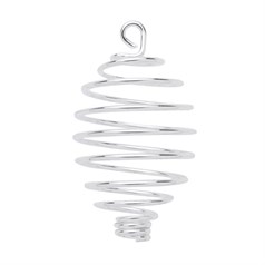 Spiral Pendant Heavy Gauge 25x20mm  Silver Plated