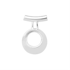 Round Tube Pendant Dropper 8mm Sterling Silver
