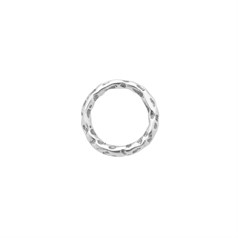 Antiqued Solid Wire Open Circle Connector 10mm Sterling Silver