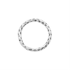 Antiqued Solid Wire Open Circle Connector 14mm Sterling Silver