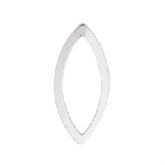 Marquise Shape Open Connector 21x9.5mm Sterling Silver
