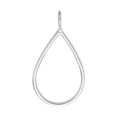 Pear 30x20mm Pendant Frame Sterling Silver