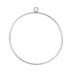 Round 30mm Pendant Frame Sterling Silver